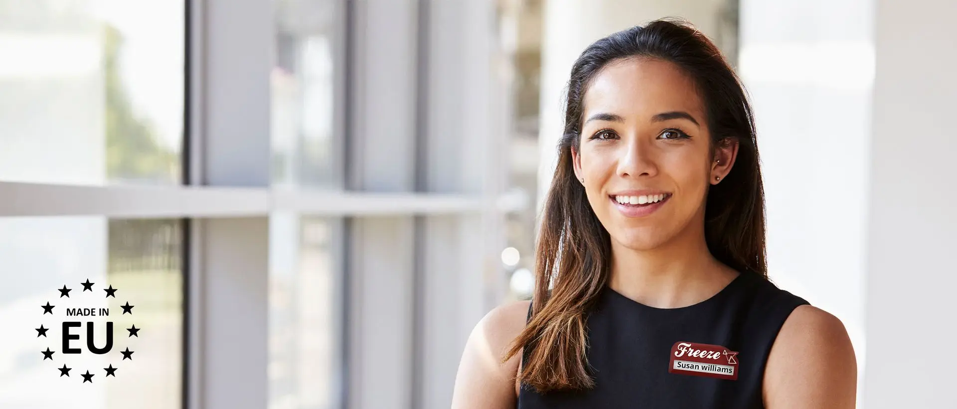 Name badges  Introduce yourself easily with a badge that has your name on it.